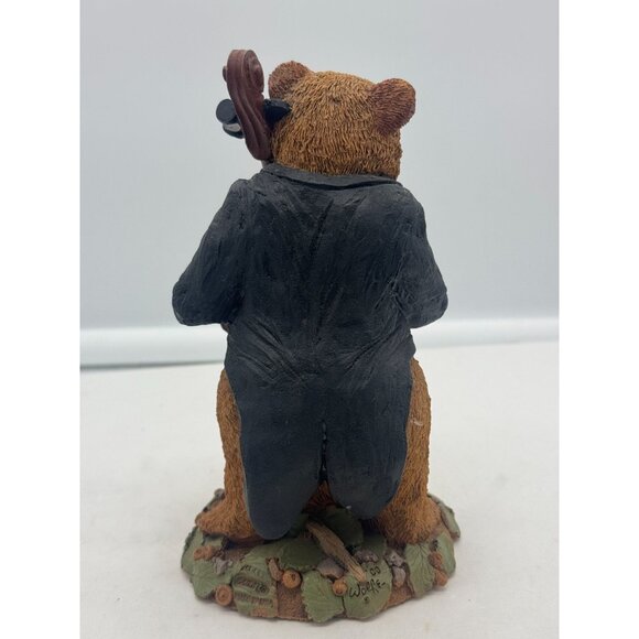 Tim Wolfe Cairn Studios "Boomer" the Bear Playing Instrument Figurine - Picture 5 of 9